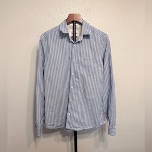 Lacoste Men’s Slim Fit Classic Striped Button-Down Shirt - Size 40 (US M/L)